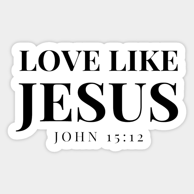 Love like Jesus Sticker by TheLazyPainter